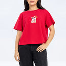 O Neck Cotton Tee Casual Short Sleeve Ladies T Shirt for womenred cloths 