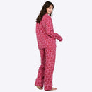 Women’s Oversized Pajama Set – Long Sleeve Printed Top and Pants Casual Sleepwear clothing 