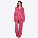 Women’s Oversized Pajama Set – Long Sleeve Printed Top and Pants Casual Sleepwear women's Wear
